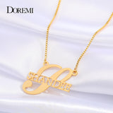 Personalized Name Necklaces Big First Letters Nameplate Choker Necklace