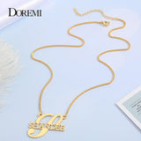 Personalized Name Necklaces Big First Letters Nameplate Choker Necklace