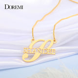 Personalized Name Necklaces Big First Letters Nameplate Choker Necklace