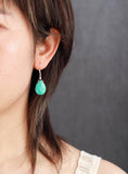 Teardrop Amazonite Earrings Faceted Gems Stone Jewelry