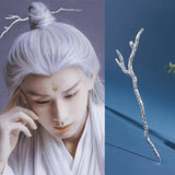 Thai Silver Branch Shape Hairpin Chinese Hanfu Hair Accessory