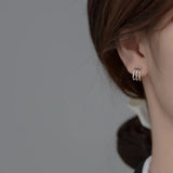 925 Sterling Silver Geometric Cartilage Earrings for Women