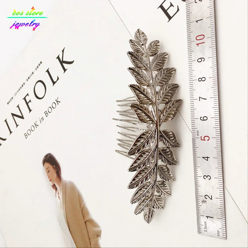 Vintage Leaves Bun Top Hair Comb Wedding Accessories