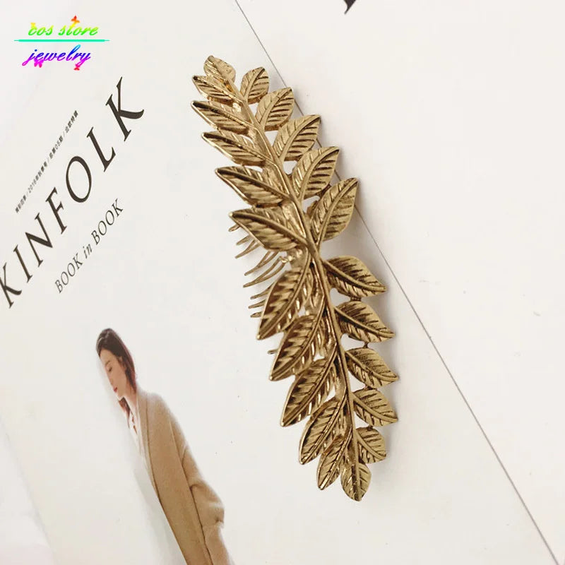 Vintage Leaves Bun Top Hair Comb Wedding Accessories
