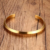 Women Stainless Steel Cuff Bangle Bracelet 57mm
