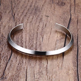 Women Stainless Steel Cuff Bangle Bracelet 57mm