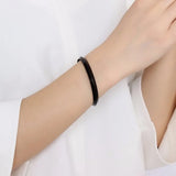 Women Stainless Steel Cuff Bangle Bracelet 57mm