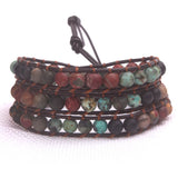 Boho 3 Strands Leather Wrap Bracelet