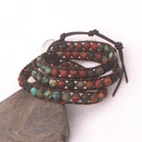 Boho 3 Strands Leather Wrap Bracelet