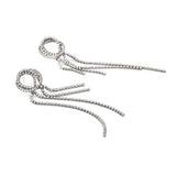 Crystal Tassel Drop Earrings Glass Chain Ear Jewelry