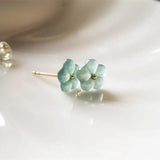 Natural Ice Seed Chalcedony Flower Earrings