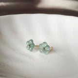 Natural Ice Seed Chalcedony Flower Earrings