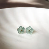Natural Ice Seed Chalcedony Flower Earrings