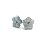 Natural Ice Seed Chalcedony Flower Earrings