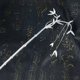 Thai Silver Long Bamboo Hairpin & Light Ladies Jewelry