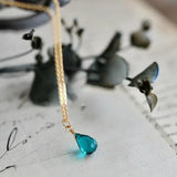 Sapphire Drop Earrings with Silver Inlay - Light Ladies Jewelry