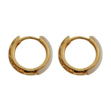 Chalcedony Gold-Plated Hollow Pattern Earrings