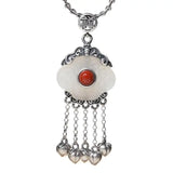 Futao Yulian Hetian Jade Ethnic Clavicle Necklace Pendant