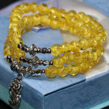 Yellow Resin Popcorn Beads Bracelet DIY Jewelry B2255