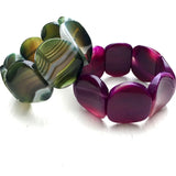 Hip-hop Jewelry Botswana Agate Beads Elastic Bracelet