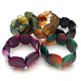 Hip-hop Jewelry Botswana Agate Beads Elastic Bracelet
