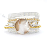 Natural Shell Charm 5 Strands Wrap Bracelets Boho Bracelet Women