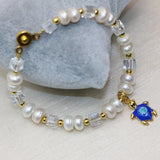 6*8mm Abacus Pearl Beads Bracelet for Women Bangle Parties Cloisonne DIY Jewelry
