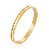Stainless Steel Frosted Bangle Bracelet for Men and Women