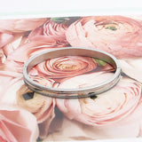 Stainless Steel Frosted Bangle Bracelet for Men and Women