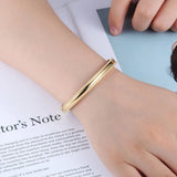 Stainless Steel Frosted Bangle Bracelet for Men and Women