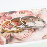Stainless Steel Frosted Bangle Bracelet for Men and Women