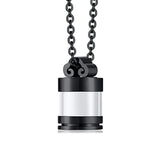Unisex 3 Colors Stainless Steel Hourglass Glass Cremation Jewelry Urn Necklace
