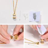 Unisex 3 Colors Stainless Steel Hourglass Glass Cremation Jewelry Urn Necklace