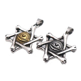 316L Stainless Steel All See Eye Star Pendant