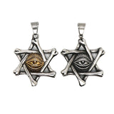 316L Stainless Steel All See Eye Star Pendant