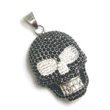 316L Stainless Steel Skull Pendant Heavy Stone