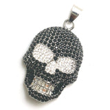 316L Stainless Steel Skull Pendant Heavy Stone