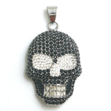 316L Stainless Steel Skull Pendant Heavy Stone