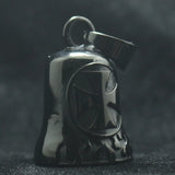 Unisex Stainless Steel Flaming Bell Biker Pendant