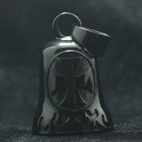 Unisex Stainless Steel Flaming Bell Biker Pendant