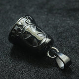 Unisex Stainless Steel Flaming Bell Biker Pendant