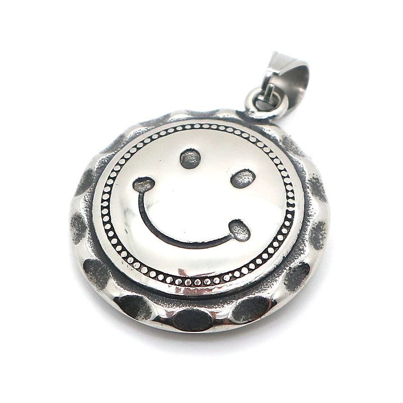316L Stainless Steel Smiling Face Pendant Chain