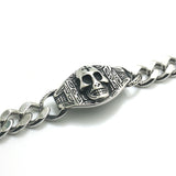 316L Stainless Steel Cross Skull Biker Bracelet