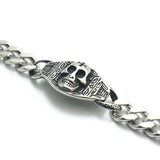 316L Stainless Steel Cross Skull Biker Bracelet
