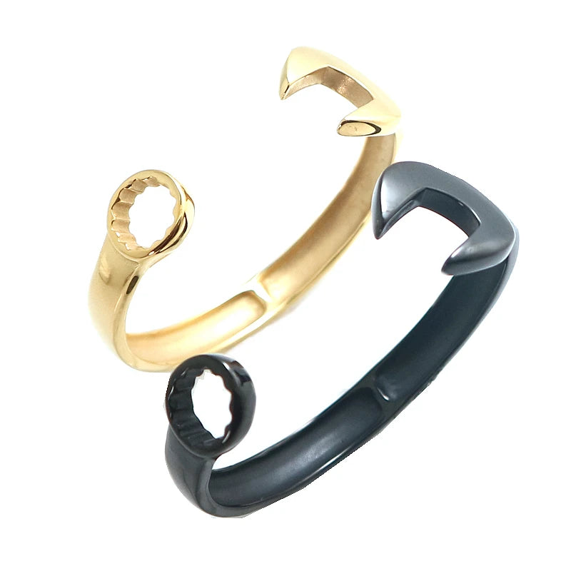 316L Stainless Steel Biker Spanner Bangle
