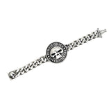 316L Stainless Steel Motorcycle Biker Skull Bracelet