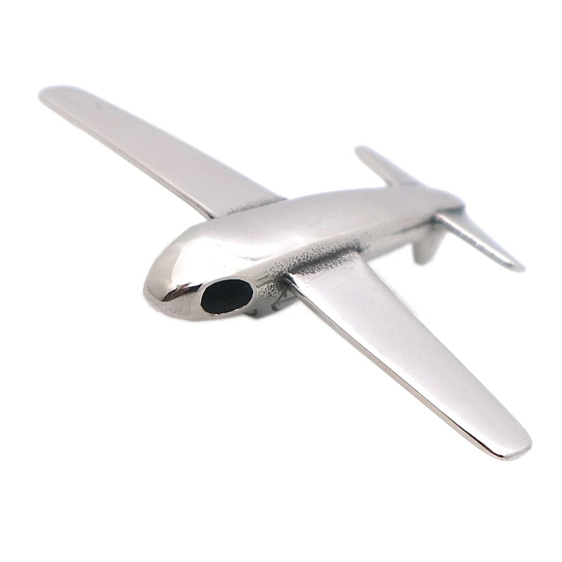 316L Stainless Steel Plane Pendant Chain Unisex Necklace