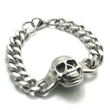 Skull Biker Bracelet for Men Women 316L Stainless Steel Polishing Classic Rider