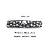 316L Stainless Steel Gothic Skull Bangle