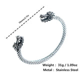 Unisex Stainless Steel Dragon Bangle